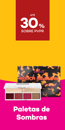 Paletas de Sombras com destaque promocional de at&eacute; 30% sobre pre&ccedil;o de Venda ao P&uacute;blico Recomendado